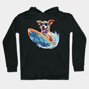 Surfing Cute Dog Hoodie